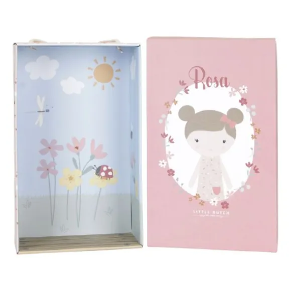 Little Dutch Little Pink Flowers Knuffelpop - Rosa - 50 cm