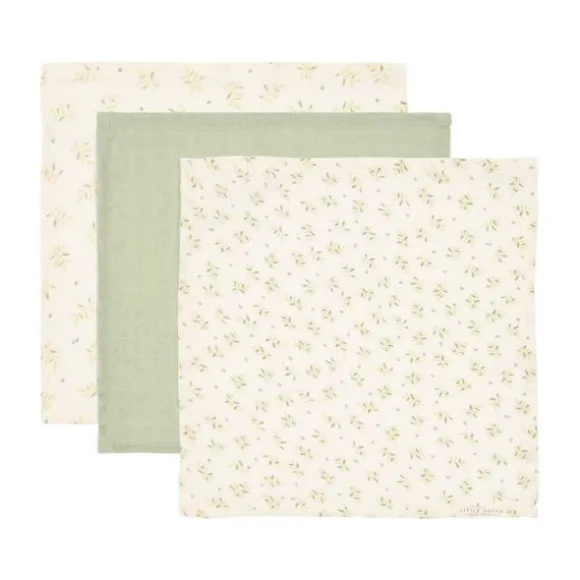 Little Dutch Monddoekjes Set Hydrofiel - Blueberry Leaves & Sage - 25x25 cm