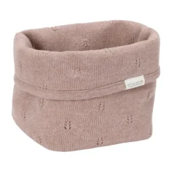 Little Dutch Pure Commodemandje Klein - 15 x 15 x 15 cm - Gebreid - Pink Blush