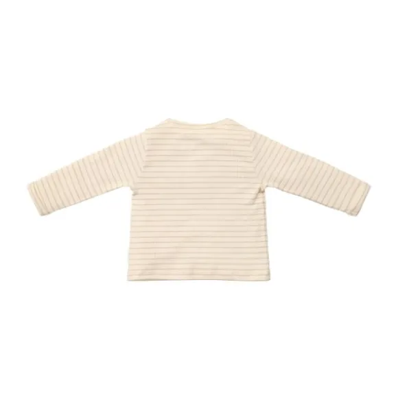 Little Dutch Stripe Lange Mouw T-Shirt - Maat 50 - Soft Beige