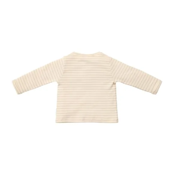 Little Dutch Stripe Lange Mouw T-Shirt - Maat 50 - Soft Beige