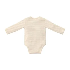 Little Dutch Stripe Lange Mouw Overslag Romper - Maat 44 - Soft Beige