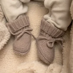 Lodger Buffalo Slofjes - Merinowol - 0-6 mnd - Beige