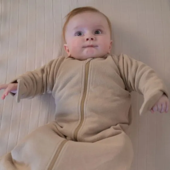 Lodger Hopper Nomad Rib Slaapzak - Mt. 68-80 - Beige