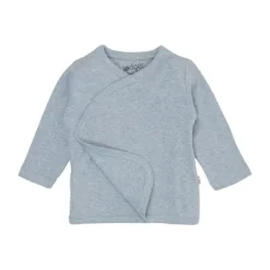 Lodger Melange Overslag Shirt - Maat 50 - Blue Fogg