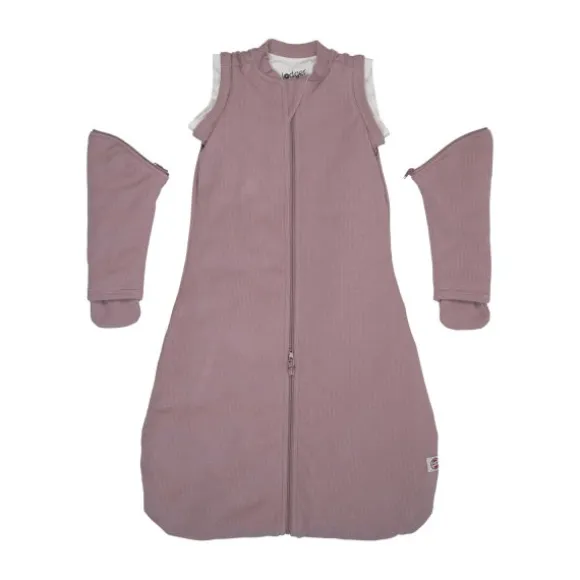 Lodger Rib Slaapzak Hopper - Maat 50/62 - Rose
