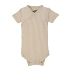 Lodger Seersucker Overslagromper - Korte Mouw - Mt. 56 - Birch