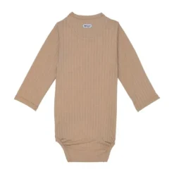 Lodger Seersucker Overslagromper - Lange Mouw - Mt. 50 - Beige