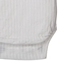 Lodger Seersucker Overslagromper - Lange Mouw - Mt. 62 - Cloud Dancer