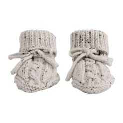 Lodger Slofjes Gebreid Met Kabel - 0-6 mnd - Buffalo