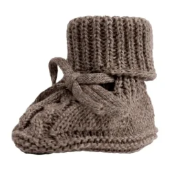 Lodger Slofjes Gebreid Met Kabel - 0-6 mnd - Buffalo