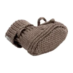 Lodger Slofjes Gebreid Met Kabel - 0-6 mnd - Buffalo