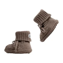 Lodger Slofjes Gebreid Met Kabel - 0-6 mnd - Buffalo