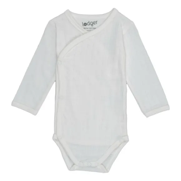 Lodger Solid Overslagromper Lange Mouw - Mt. 50 - Cloud Dancer