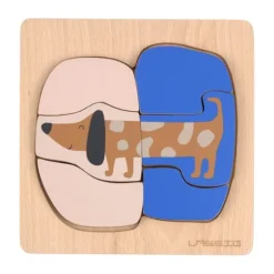 Lässig Houten Puzzel Set - Little Mateys - Hond/Vogel - FSC Hout