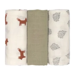 Lässig Little Forest Fox Swaddle 3 Stuks