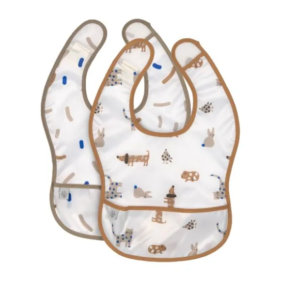 Lässig Little Mateys Slabbetjes Royal Blue 6-24 Mnd 2 Stuks