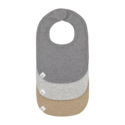 Lässig Slabbetjes Dark Grey / Light Grey / Nature Melange 3 Stuks