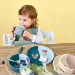 Lässig Tiny Team Dog Kommetje - Siliconen - Blauw