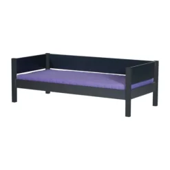 Manis-h Bed Met Uitvalbeveiliging Antraciet 90 x 200 cm