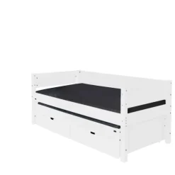 Manis-h Combinatiebed Met Lattenbodem En Lades - LUNA - 90x200 cm