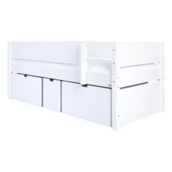 Manis-h Combinatiebed Met Lattenbodem En Hoge Lades - NANNA - 90x160 cm