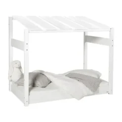 Manis-h Combinatiehuisbed Met Lattenbodem En Dakconstructie - MEDUSA - 90x160 cm