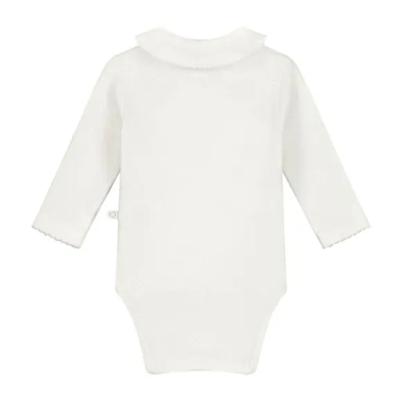 Mats & Merthe Charlotte Overslagromper Lange Mouw Off White 1 Mnd