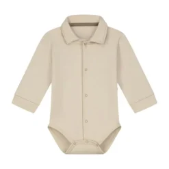 Mats & Merthe Lasse Romper met Lange Mouwen - 6 Mnd - Taupe