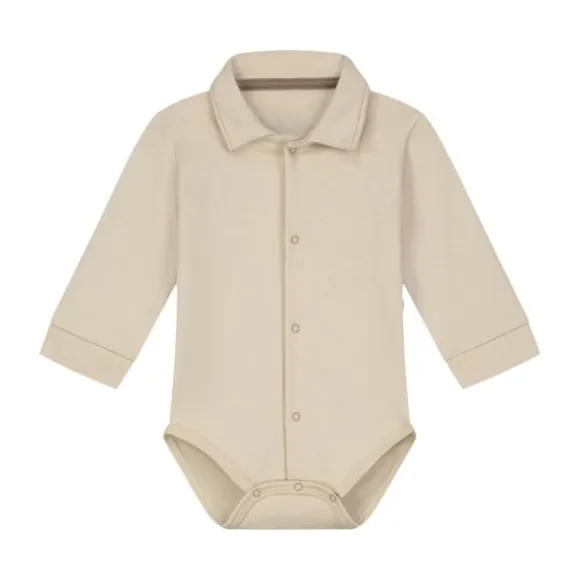 Mats & Merthe Lasse Romper met Lange Mouwen - 6 Mnd - Taupe