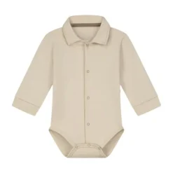 Mats & Merthe Lasse Romper met Lange Mouwen - 6 Mnd - Taupe