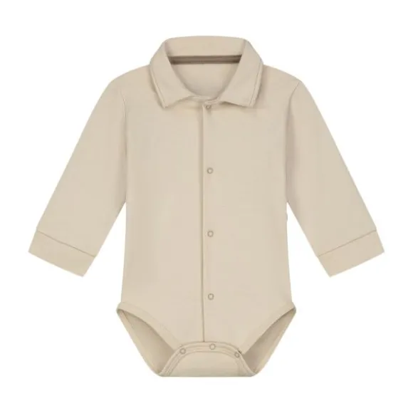 Mats & Merthe Lasse Romper met Lange Mouwen - 6 Mnd - Taupe