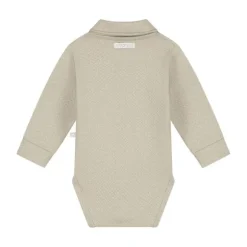 Mats & Merthe Noah Romper Met Kraag Lange Mouw light Brown 1 Mnd
