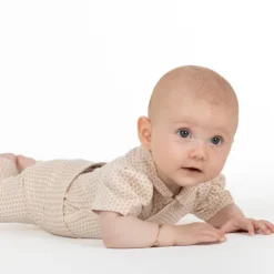 Mats & Merthe Nova Basic Lace Body - Mt. 50/56 - Short Sleeve - Buttermilk Taupe