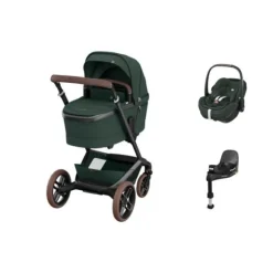 Maxi-Cosi Fame Kinderwagen 4-in-1 - Twillic Truffle | Maxi-Cosi Pebble 360 Pro 2 Autostoeltje | FamilyFix 360 Pro