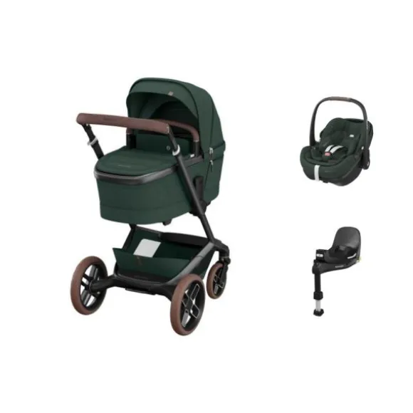 Maxi-Cosi Fame Kinderwagen 4-in-1 - Twillic Truffle | Maxi-Cosi Pebble 360 Pro 2 Autostoeltje | FamilyFix 360 Pro