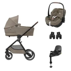 Maxi-Cosi Oxford+ Kinderwagen - Twillic Graphite | Maxi-Cosi Pebble 360 Pro 2 Autostoeltje | Maxi-Cosi FamilyFix 360 Pro | Autostoel Adapters