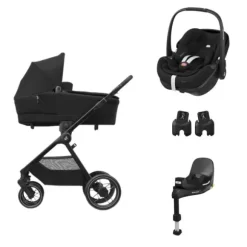 Maxi-Cosi Oxford+ Kinderwagen - Twillic Graphite | Maxi-Cosi Pebble 360 Pro 2 Autostoeltje | Maxi-Cosi FamilyFix 360 Pro | Autostoel Adapters