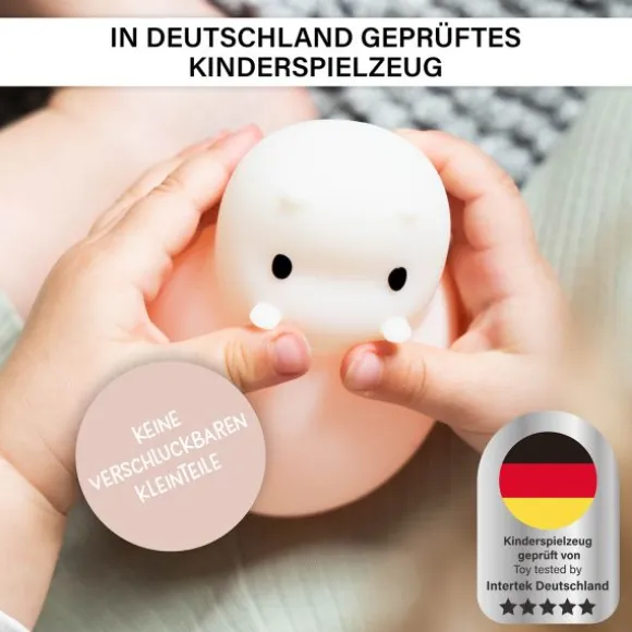 MegaLight Bad en nachtlamp oplaadbaar swimmy hippo 10,7 cm