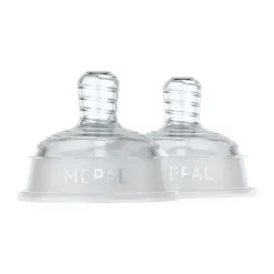Mepal Mio Flesspeen Medium Flow - 2 Stuks - Helder