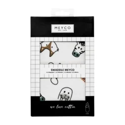 Meyco Animal Swaddle Inbakerdoek 0-3 Mnd