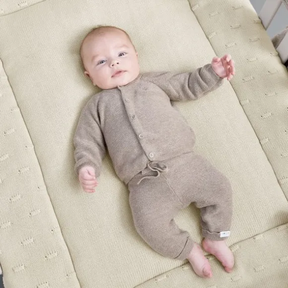 Meyco Baby Knots Boxkleed - 77 x 97 cm - Soft Sand