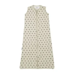 Meyco Baby Sweet Heart Zomerslaapzak - 70 cm - Soft Sand/Black