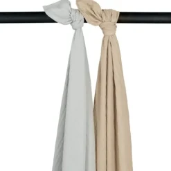 Meyco Baby Uni Inbakerdoek - 2 Stuks - Soft Sand/Greige
