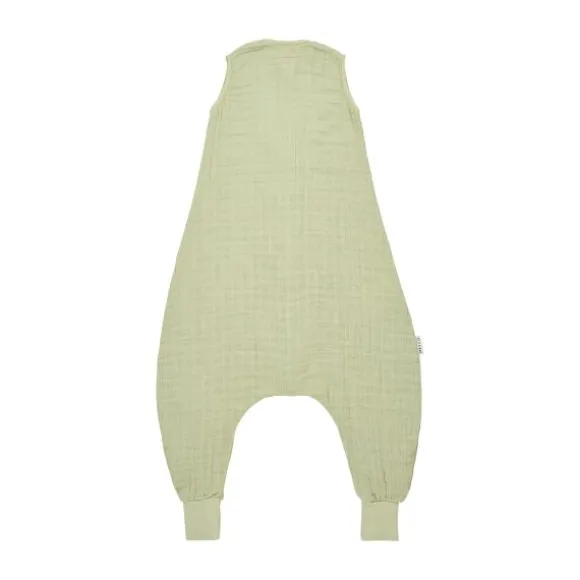 Meyco Baby Uni Zomer Slaapoverall Jumper - 104 cm - Pre-Washed Hydrofiel - Soft Olive