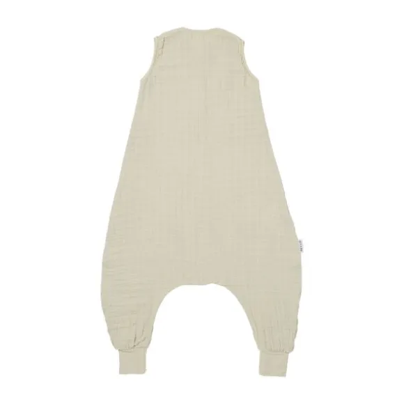 Meyco Baby Uni Zomer Slaapoverall Jumper - 104 cm - Pre-Washed Hydrofiel - Soft Olive