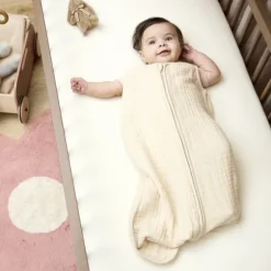 Meyco Baby Uni Zomerslaapzak - 70 cm - Pre-Washed Hydrofiel - Soft Sand