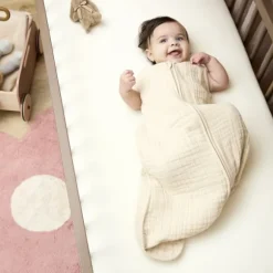 Meyco Baby Uni Zomerslaapzak - 110 cm - Pre-Washed Hydrofiel - Soft Sand