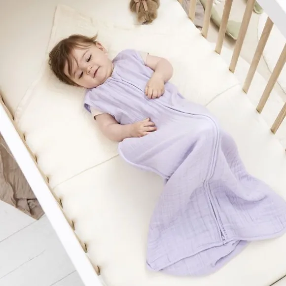 Meyco Baby Uni Zomerslaapzak - 110 cm - Pre-Washed Hydrofiel - Soft Sand