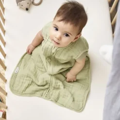 Meyco Baby Uni Zomerslaapzak - 110 cm - Pre-Washed Hydrofiel - Soft Sand